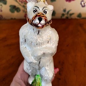 1997 Vintage Christopher Radko Moscow Circus Misha Bear Ornament NEW